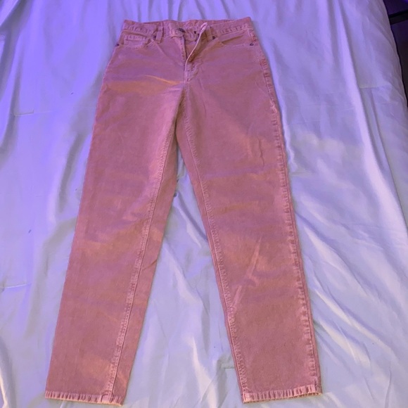 American Eagle corduroy straight mom pant in pink - Picture 2 of 3
